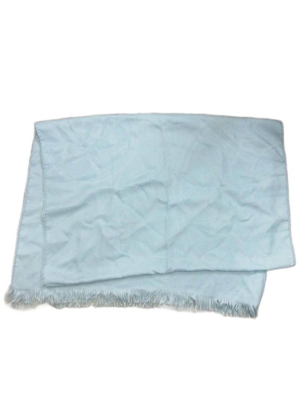 Hermes New Libris Shawl Cashmere Silk H Logo Jacquard Woven Light Blue Mnk 11